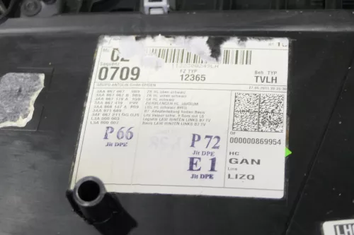 1x Passat 3C B7 Kombi Türverkleidung Verkleidung Tür hinten links schwarz (148813)