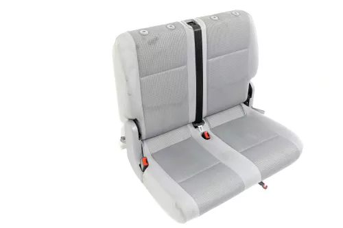 Caddy 3 2K Sitz Sitze Doppelsitzbank hinten links 1.Sitzreihe grau hinter Fahrer (148876)