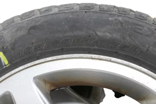 Polo 9N Ibiza Fox Alufelgen Reifen 165/70 R14 - 5-7mm Allwetterreifen KBA 45510 (149159)