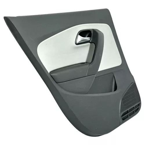 1x VW Polo 6R Türverkleidung Tür 4/5-Türer grau schwarz Kunstleder hinten links (149180)