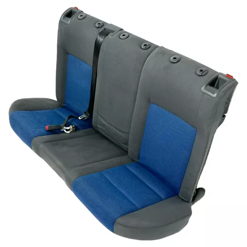Golf 5 V Sitz Sitze hinten Rückbank Rücksitzbank 3 Punkt Lehne anthrazit blau (149182)