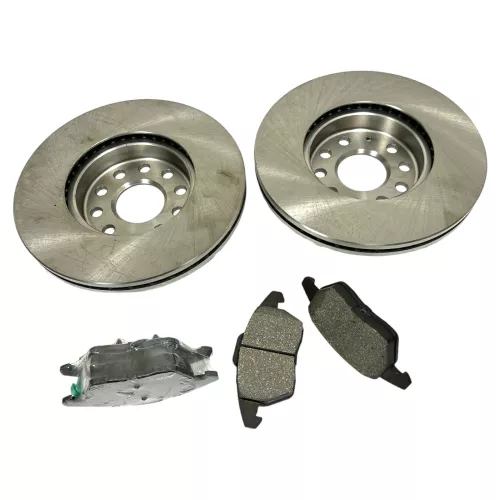 2x Golf 5 touran Bremsscheibe Bremsscheiben + Klötze vorne links + rechts TDI (149197)