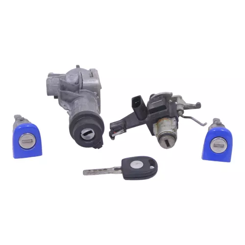 VW Polo 9N 9N3 Schloßsystem 2x Tür Heckschloß 1xSchlüssel Schloß Zündschloß