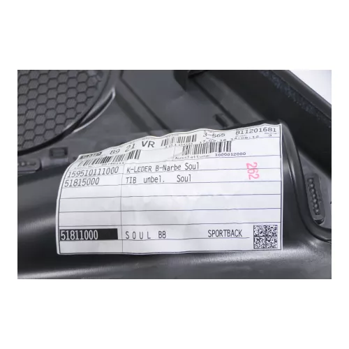 A5 8T Türverkleidung vorn rechts Leder Milano Soul ORIGINAL aus NEUFAHRZEUG (149537)