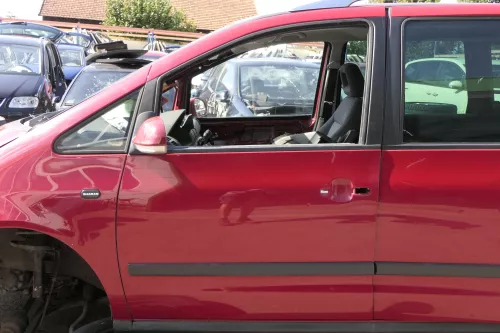 VW Sharan 7M Ford Galaxy Tür links vorne Fahrertür rot LK3A ab2000 Facelift