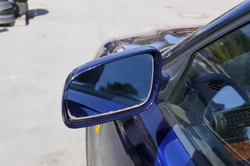 Audi A4 B5 Spiegel Außenspiegel links elektrisch blau LZ5K (150202)