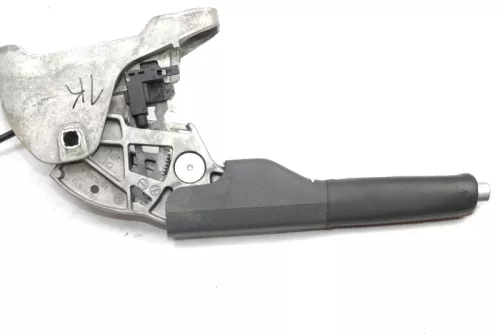 VW Golf 5 1K Handbremse Feststellbremse Handbremshebel schwarz Leder rote Nähte (150522)