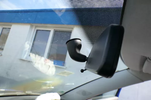 Skoda Fabia 5J Roomster Spiegel Innenspiegel schwarz (150542)