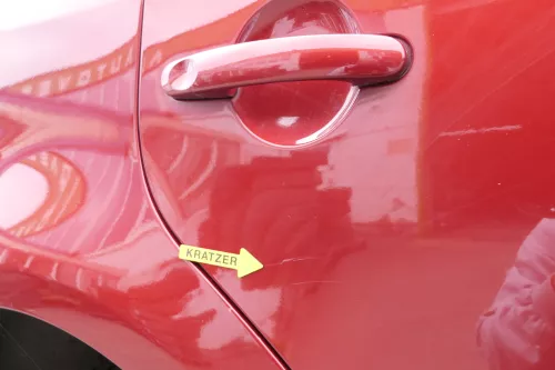 VW Touran 1T 1T3 Tür hinten rechts rot braun LA3W mit Scheibe Fahrerseite (150589)