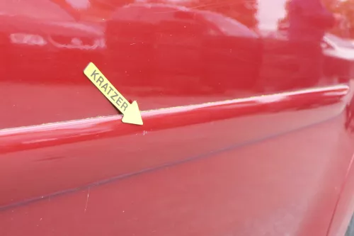 VW Touran 1T 1T3 Tür hinten links rot braun rot LA3W mit Scheibe (150591)