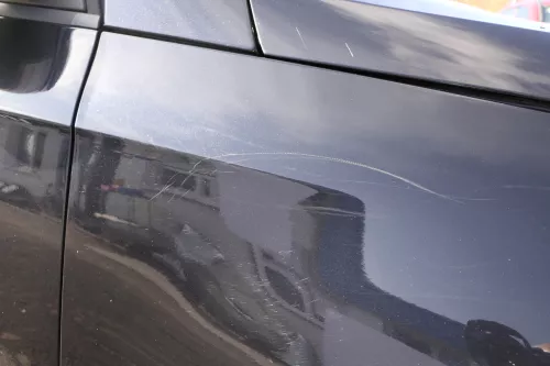 VW Passat 3C Kotflügel vorne rechts schwarz LC9X 3C0821022 original - Rost (150599)