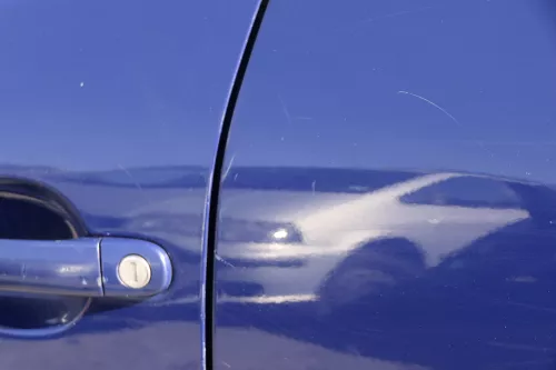 VW Passat 3B 3BG Kombi Variant Tür hinten links blau LA5E - ohne Scheibe (150885)