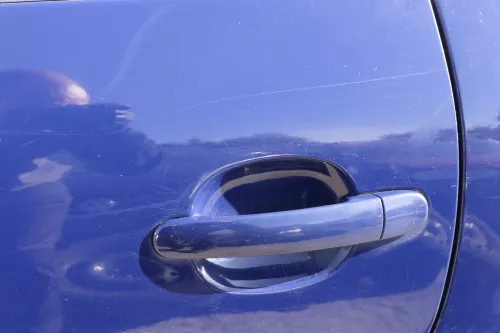 VW Passat 3B 3BG Kombi Variant Tür hinten links blau LA5E - ohne Scheibe (150885)