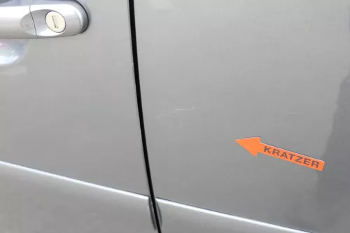 VW Touran 1T 1T3 Tür hinten links grau LD7X und Scheibe Platinumgrey II (150912)