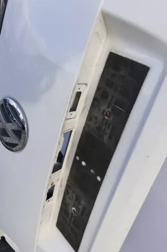 VW Touareg Heckklappe hinten Kofferraumklappe mit Scheibe weiß LR9A (151306)