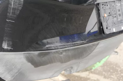 VW Fox 5Z Stoßstange hinten Stoßfänger schwarz L041 uni Heckstoßstange (151742)