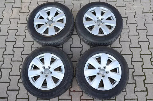 Audi A6 4F Alufelgen Reifen 225/55 R16 99H Felgen Winterreifen 4F0601025AN 5-8mm