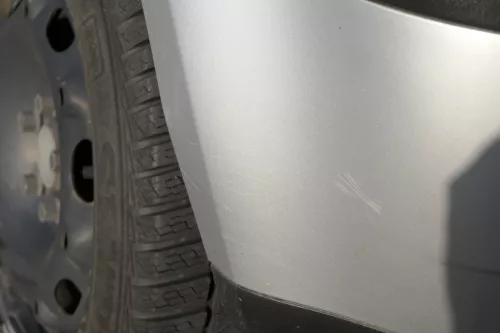 VW Polo 9N 9N3 Stoßstange Heckstoßstange hinten silber LA7W reflexsilber Mängel (151892)