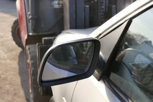 VW Polo 9N 9N3 elektrischer Spiegel Außenspiegel links vorne schwarz matt unla (151895)