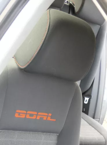 VW Golf Plus 5M 5 1K Kopfstützen Kopfstütze vorne rechts links orange Nähte GOAL