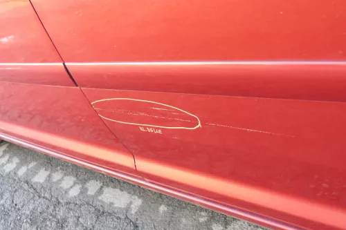 VW Touran 1T 1T3 Tür hinten links rot braun LA3W red spice mit Scheibe (152451)