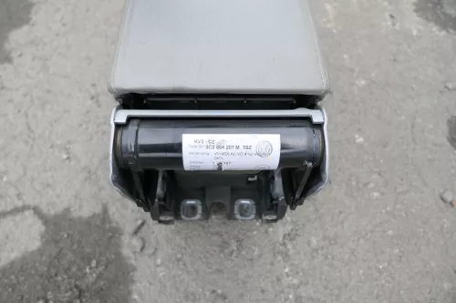 VW Passat 3C Mittelarmlehne Armlehne Fach Deckel Leder grau (152620)