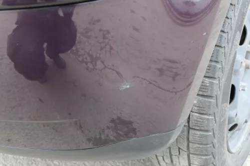 VW Polo 9N 9N3 Stoßstange Heckstoßstange hinten lila LC3W rosewoodred (152741)