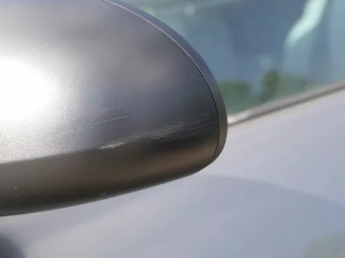 Seat Ibiza 6L mechanischer manuell Spiegel Außenspiegel links schwarz matt blac (153585)