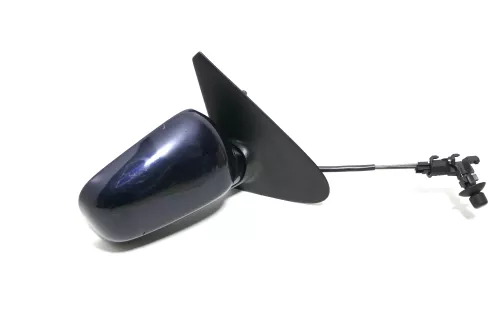 VW Polo 6N manueller manuell Spiegel Außenspiegel rechts blau LC5H atlant & Glas (153794)