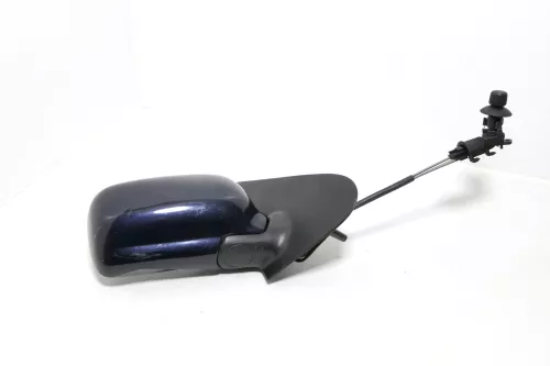 VW Polo 6N manueller manuell Spiegel Außenspiegel rechts blau LC5H atlant & Glas (153794)