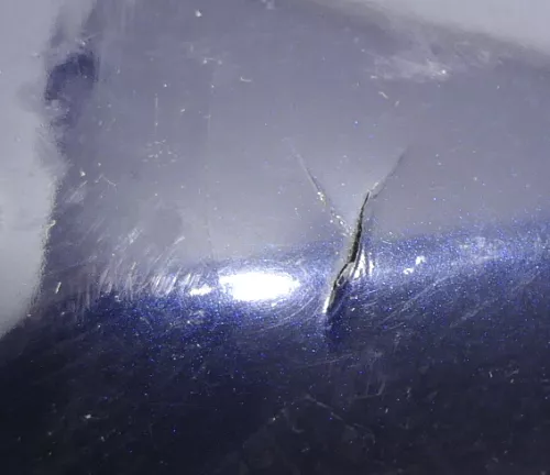 VW Polo 6N manueller manuell Spiegel Außenspiegel rechts blau LC5H atlant & Glas (153794)