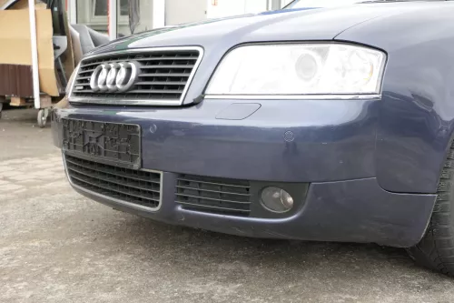 Audi A6 4B Frontstoßstange Stoßstange vorn Stoßfänger blau LY5X Facelift SWR PDC (153929)