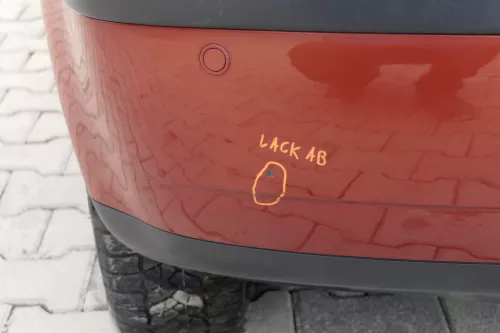 VW Polo 9N 9N3 Stoßstange Heckstoßstange hinten orange LA2W PDC (154007)