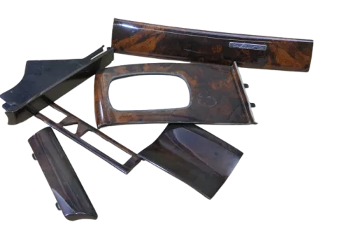 Audi A6 4B C5 Verkleidung Klappe Abdeckung Dekor Holz Optik Nußbaumwurzelholz um