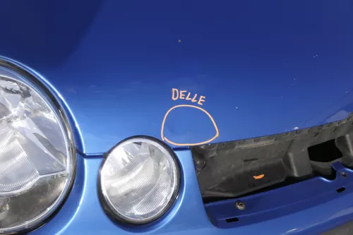 VW Polo 9N Motorhaube Klappe vorne blau LA5M bisca.Bj.2004 (154954)