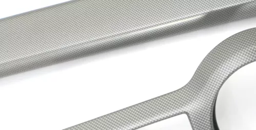 Skoda Octavia 1Z vorne Dekor Leisten alu silber Abdeckung Lichtschalter Leiste (155092)