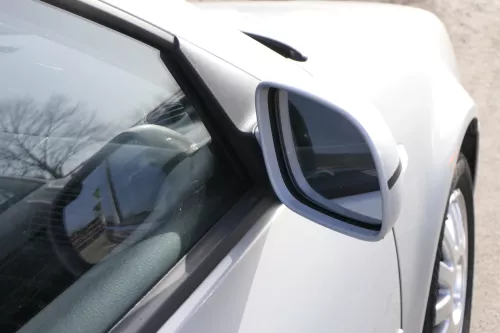 VW Golf 4 Bora manueller Spiegel vorne rechts Außenspiegel silber grau LB7Z Glas (155185)