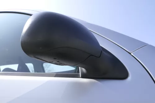 Skoda Fabia 6Y mechanischer Spiegel Außenspiegel rechts schwarz Glas (155357)