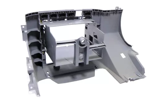 Skoda Fabia 6Y Mittelkonsole Verkleidung um Radio schwarz 6Y1858089A 63L (155365)
