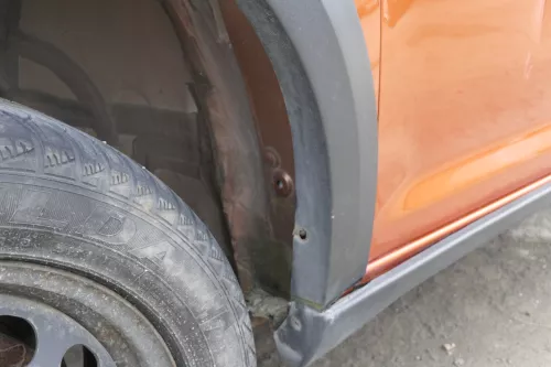 VW Touran 1T Kotflügel vorne links orange LA3U Cross Facelift (155377)