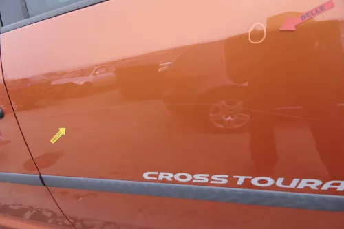 VW Touran 1T 1T3 Tür hinten links rot braun orange LA3U Cross (155383)