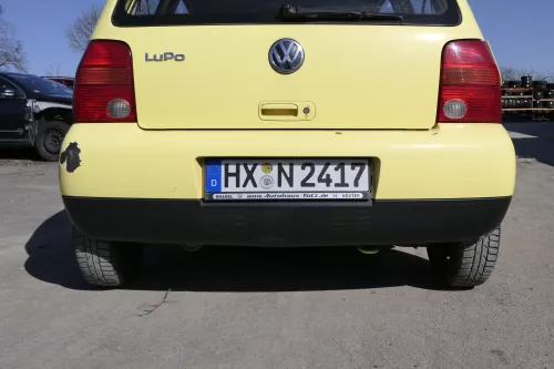 VW Lupo Stoßstange hinten Heckstoßstange Stoßfänger gelb LD1B 6X0807421E