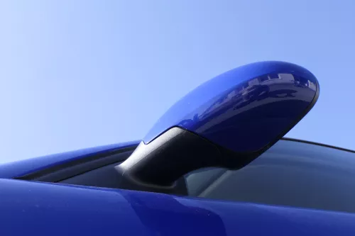 Seat Ibiza 6L mechanischer manuell Spiegel Außenspiegel links blau LS5G surfblue (155710)