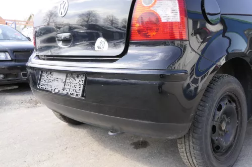 VW Polo 9N 9N3 Stoßstange Heckstoßstange hinten schwarz L041 uni black Spoiler (155951)