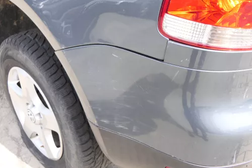 VW Touareg 7L Stoßstange hinten Heckstoßstange Stoßfänger grau LD7U Spoiler (156017)