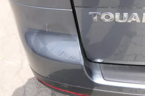 VW Touareg 7L Stoßstange hinten Heckstoßstange Stoßfänger grau LD7U Spoiler (156017)