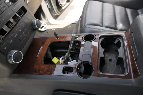 VW Touareg 7L Aschenbecher Mitteltunnel Tunnel Holz Dekor Wurzelnuss Abdeckung T