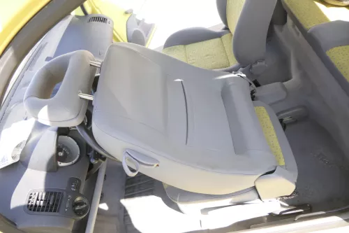 Seat Arosa VW Lupo Sitz vorn links Fahrersitz Höhenverstellung höhenverste gelb (156231)