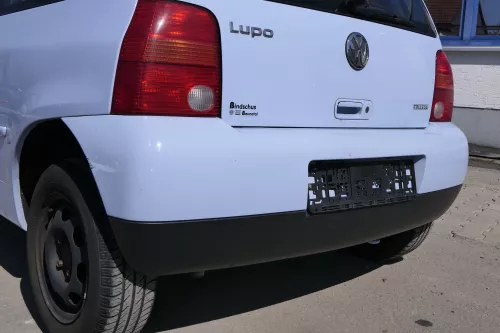 VW Lupo Stoßstange hinten Heckstoßstange Stoßfänger grau blau LR5D (156308)