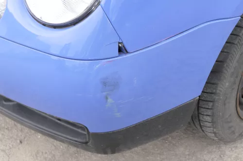 VW Lupo Stoßstange vorne Frontstoßstange Stoßfänger blau softblau LR5A vorn (156882)